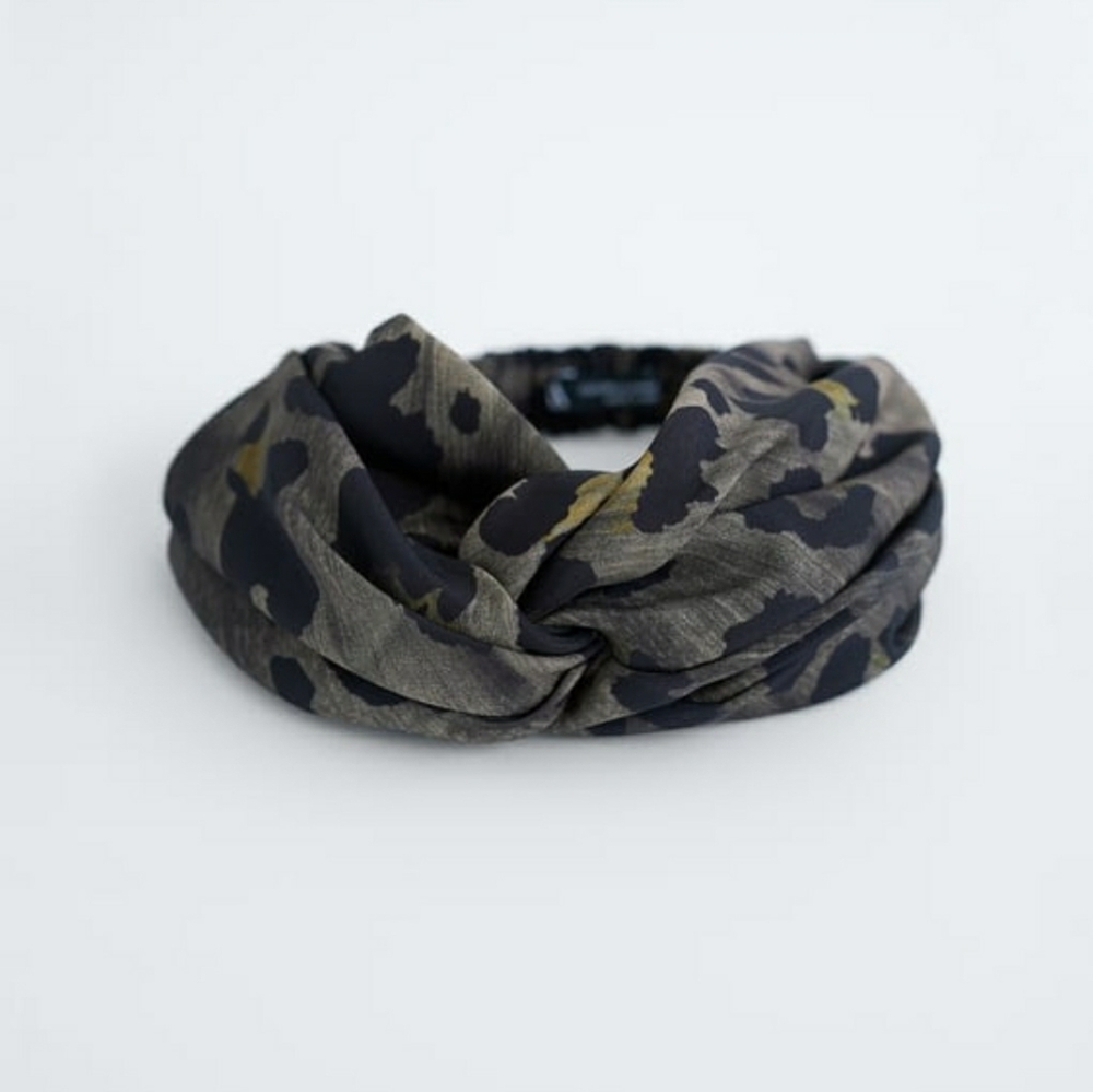 Zara Camo Knotted Headband
